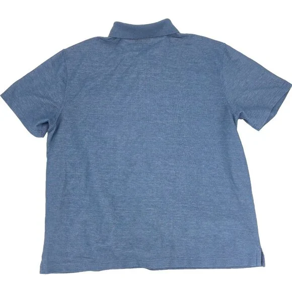 Carhartt Polo Shirt Mens XL Blue Loose Fit Pocket Casual Preppy K570 Workwear - Picture 6 of 8